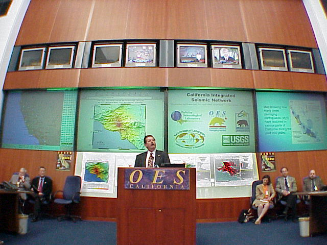 OES Director Dallas Jones at the press conference announcing the CISN