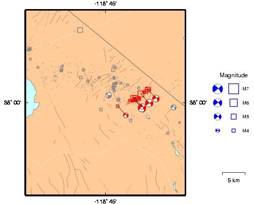 close-up for background seismicity