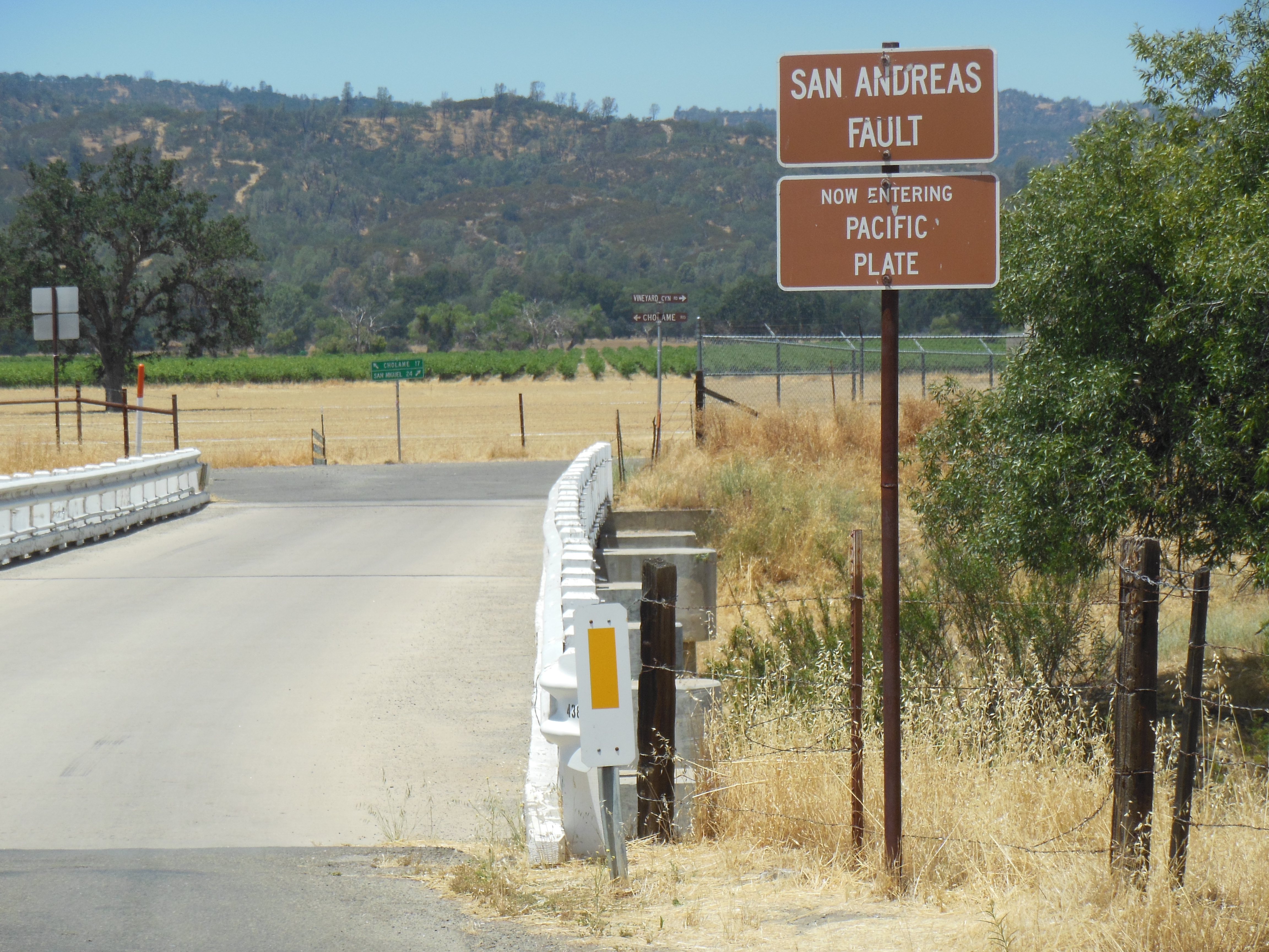 San Andreas Fault  sign